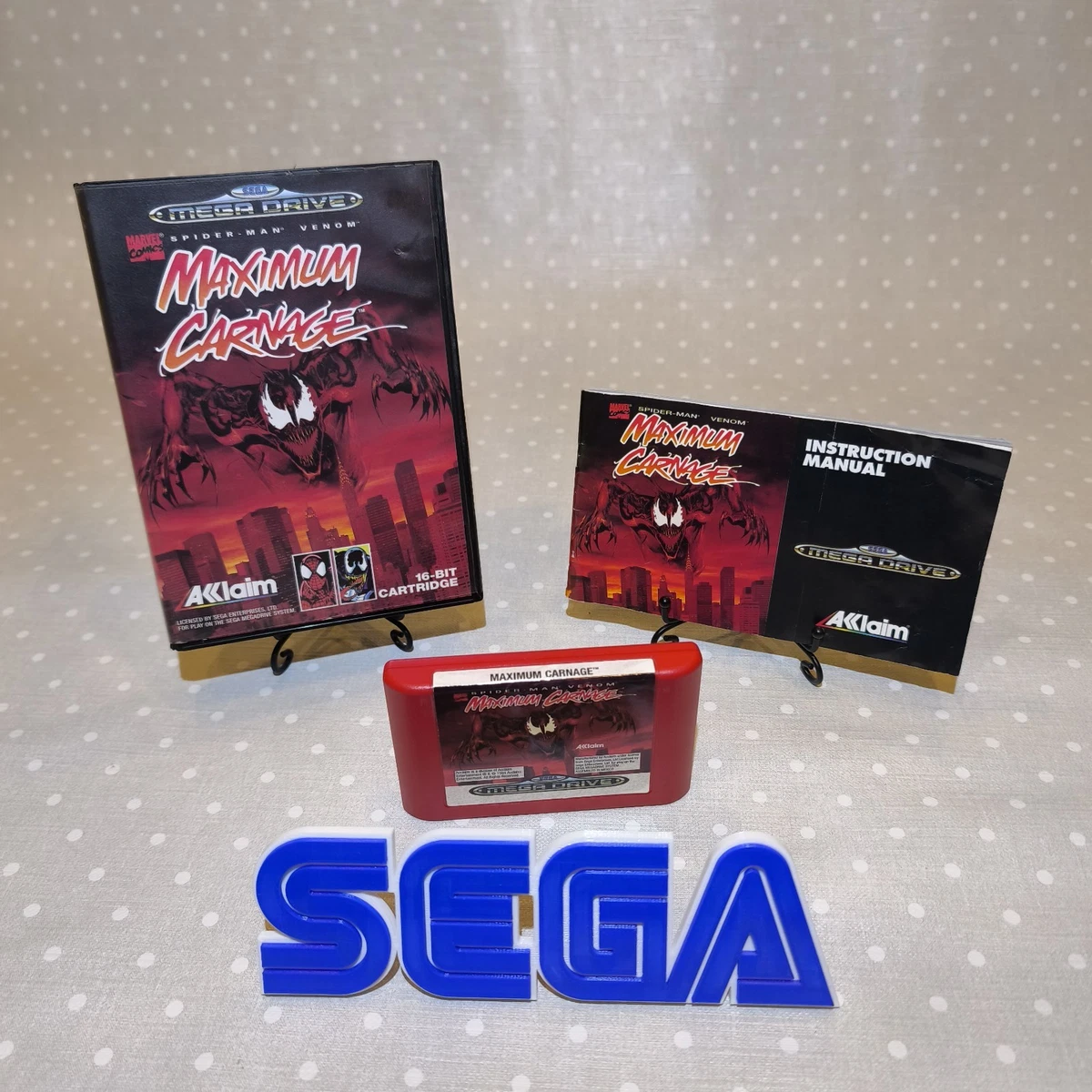 Jeu Spider-man Sega Mega Drive - Version PAL - Sans Notice - Bon état
