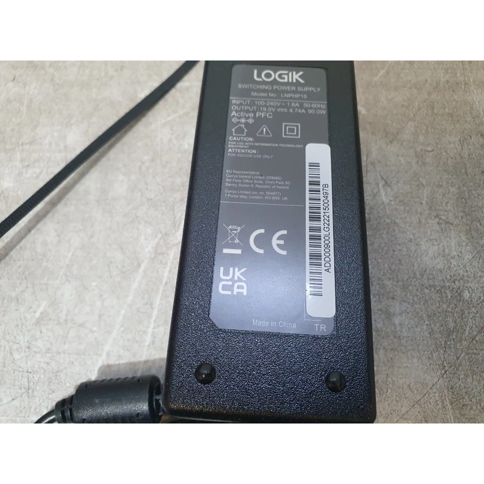 Logik LNPHP15 Switching Power Supply AC Adapter Black 19-V 4.74Amp for HP Laptop - Image 3 of 4