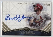 2018 Topps Tier One Tier One Talent Auto 243/295 Paul DeJong #TTA-PD Auto r9d