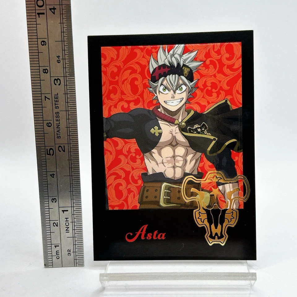 Asta Trèfle Noir Promo Feuille Stamping Card Film Japon 2023 Anime Manga Rare - Photo 2/4