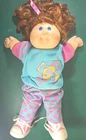 Cabbage Patch Kids Doll 1989 Brown Hair Blue Eyes Fully Clothed Used