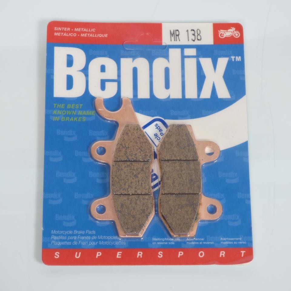 Plaquette de frein Bendix arrière métal fritté pour Triumph Bonneville T100 2005-2009