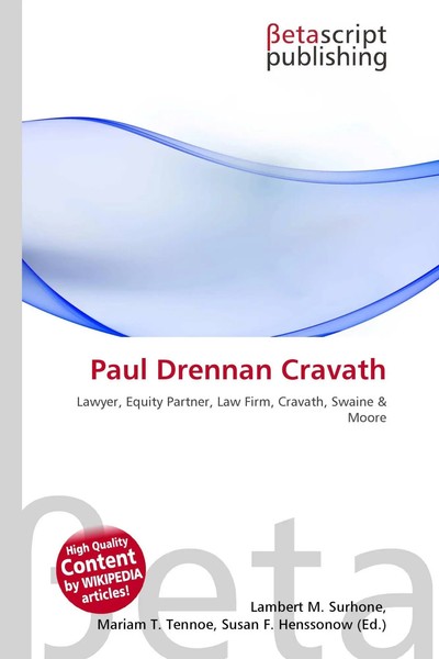 Lambert M. Surhone (U. A.) | Paul Drennan Cravath | Taschenbuch | Englisch-image