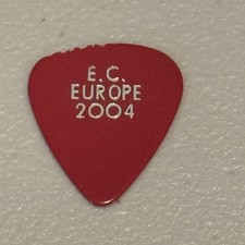 ERIC CLAPTON GUITAR PICK E.C. EUROPE 2004 WORLD TOUR ME & MR. JOHNSON STAGE USED