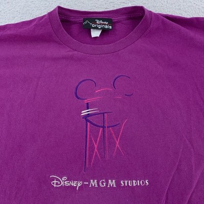 Vintage Walt Disney MGM Studios T-Shirt Mens FITS 2XL Embroidered Theme Park 90s