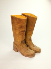 FRYE Women's Sz 6M CAMPUS 14L 77050 DBN Brown Leather Western Boots