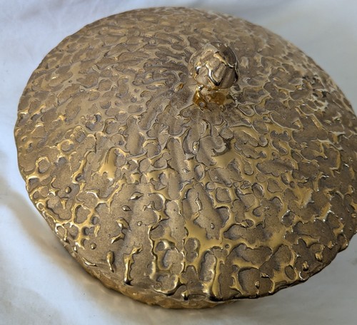 Hand Decorated 22k Gold Weeping-Bright Gold Trinket/Powder Dish - Bild 6 von 10