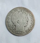 1908-D Silver Barber Half Dollar