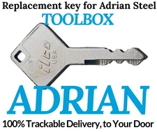 Adrian Steel Van Truck Toolbox Keys Replacement Key Cut to Code 0001-0020