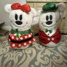 2023 Mickey  Minnie Christmas Door Greeter Porch Holiday Sherpa Snowman 23 Inch