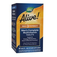 Alive Max3 Potency Men's Complete Multivitamin Tablets