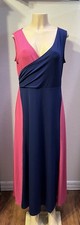 Du Jour Women’s Size: MP Wrap Style Maxi Dress, Pink/Blue