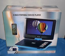 Craig Teal 9" Swivel Screen Portable DVD/CD Player W/Accessories CTFT712 NIB S2