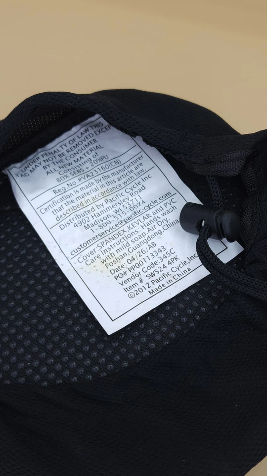 Bicycle Schwinn Bike Gel Cushioned Slip Cover Seat Padding w/ Drawstring - Image 4 of 4