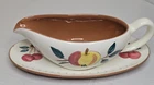 Stangl Pottey Trenton, NJ GRAVY BOAT & UNDERPLATE Fruit Pattern Serving Ware