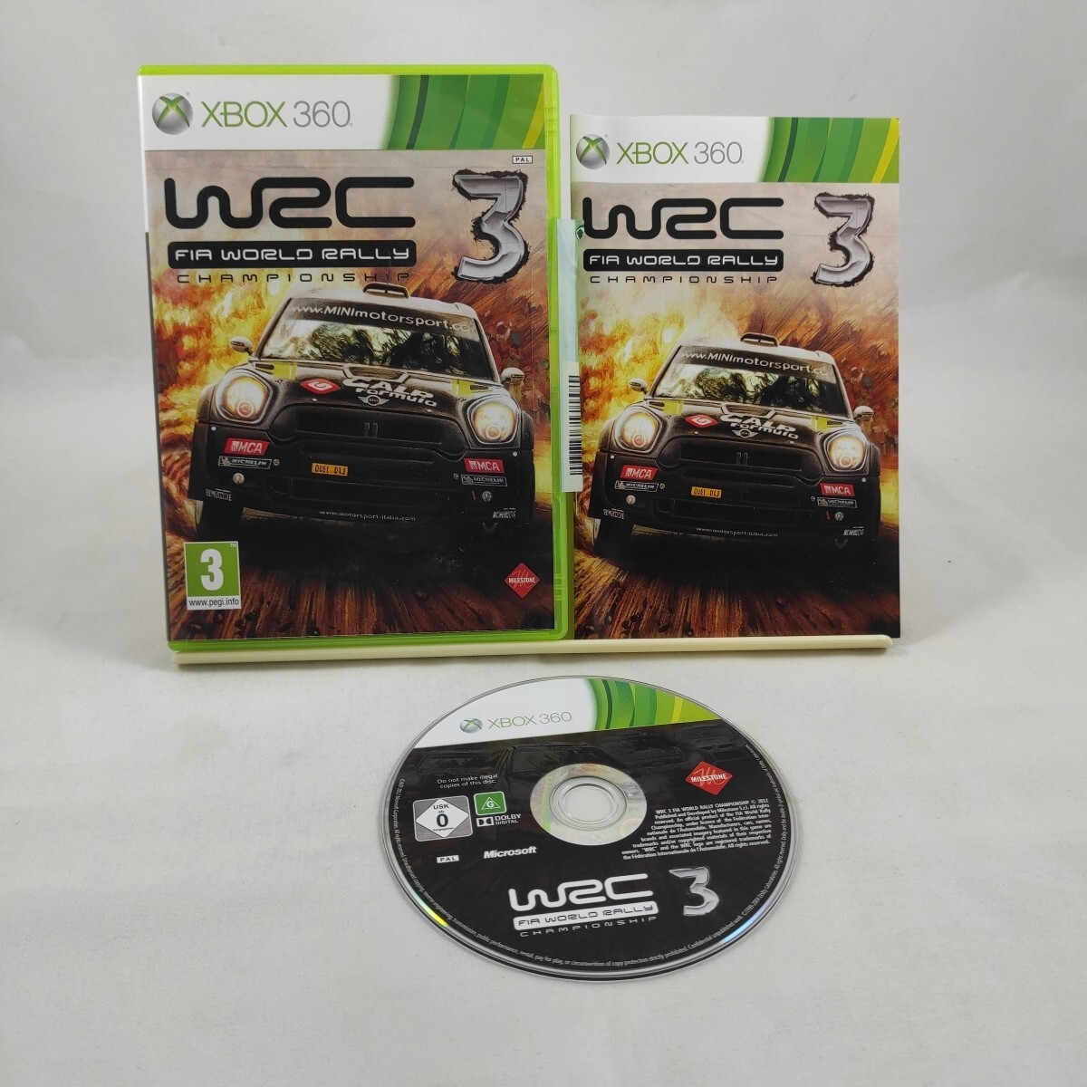WRC FIA WORLD RALLY CHAMPIONSHIP 3 Xbox 360 includes Manual