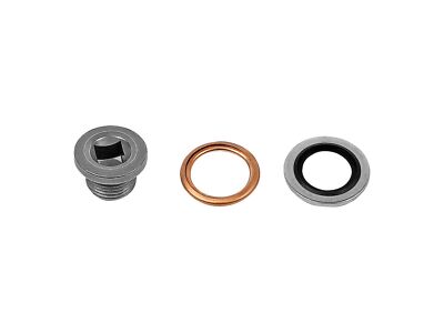Oil drain plug DT Spare Parts 6.20404SP with seal rings, M16 x 1,5, LTh: 12 mm
