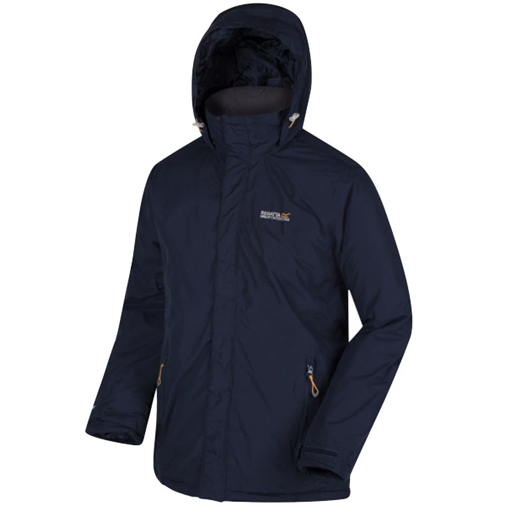 Regatta Mens Jacket Padded Waterproof Breathable Work Hoodie Navy