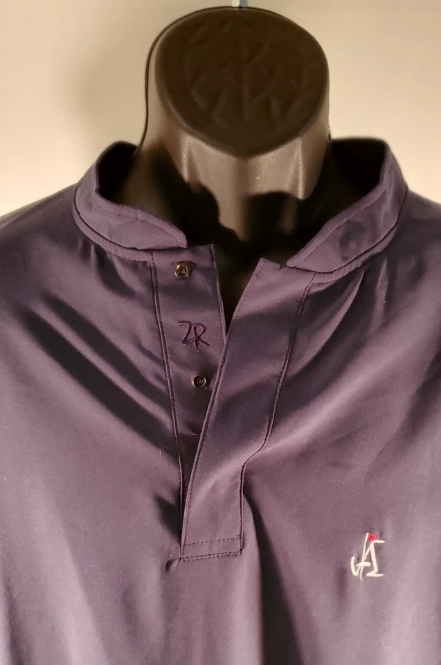 Zero Golf Vest Mens Sleeveless Button Down Embroidered Logo Large Navy Blue - Image 2 of 4