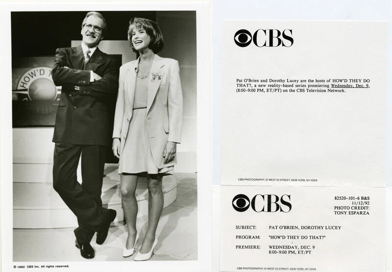 CBS Press Photo 7X9 Pat O'Brien Dorothy Lucey 1992 | eBay