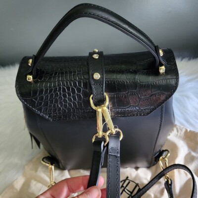 NWT* House of Harlow 1960 Leather Croc Embossed Mini 