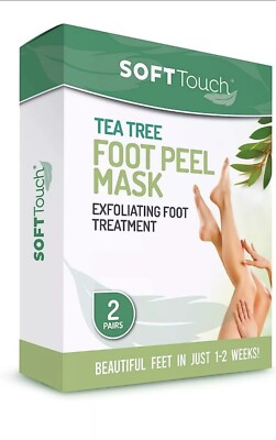 Tea Tree Foot Peel Mask, Exfoliating Treatment,  2-pairs, Exp 07/2025