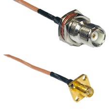 RG316 TNC FEMALE BULKHEAD to RP-SMA Female Flange RF Cable Rapid-SHIP LOT