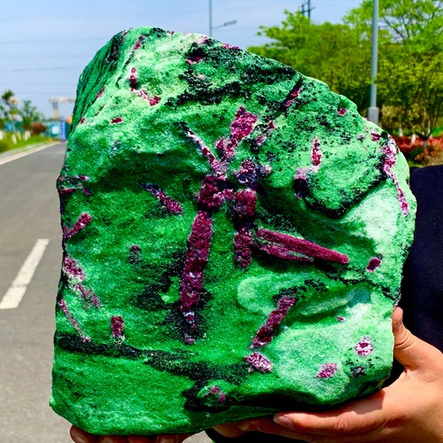 28.55LB Natural green Ruby zoisite (anylite) crystal Chakra Healing Energy - Picture 12 of 21