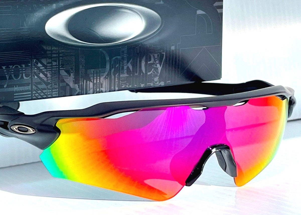 NEW Oakley RADAR EV PATH Matte Black POLARIZED Galaxy Magenta lens
