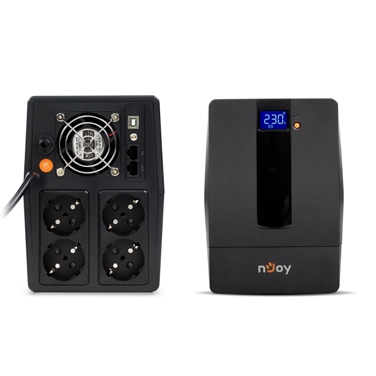 UPS PowerStar 1500VA Linea Interattiva – Gruppo Di Continuità Plug & Play, 4 Prese IEC, Software Incluso, Nero