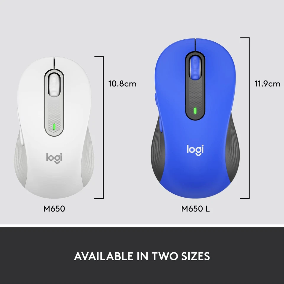 Logitech Signature M650 Wireless Mouse for Large Hands Quiet Scroll SmartWheel - Image 3 of 4
