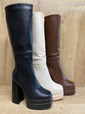 Damen Stiefel Plateau High Heels Boots Absatz NEU BJ11-13