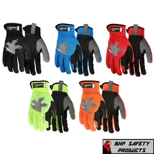 Heavy Duty Mechanics Work Gloves Safety Protection Gardening Builders - Slip On