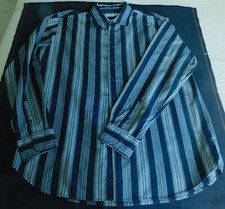 Mens Pronto Uomo SIZE 2XLT Gray / Black Button Down Dress Shirt 2 Extra Lg Tall