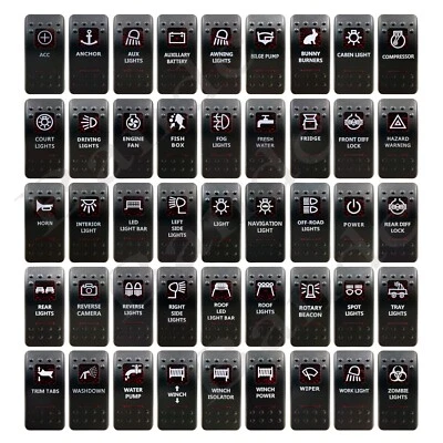 BANDC 1PC Red Rocker Switch Cover For Car Marine Boat Truck Switch Cap Replacement