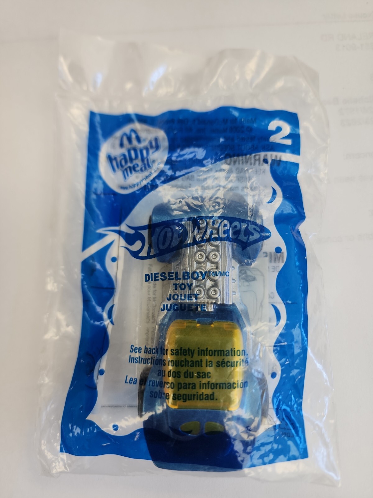 2008 McDonalds Happy Meal Toy Hot Wheels Dieselboy #2 Blue