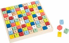 small foot 11164 Sudoku colorato "Educare" in legno, con 81 cubi numerici dai co