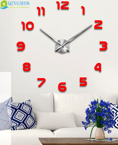 Moddrn Large Wall Clock Acrylic Stickers Watch Decor Living Room Quartz Needle - Afbeelding 1 van 19