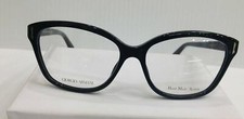 GIORGIO ARMANI GA818 807 BLACK PLASTIC EYEGLASSES FRAME 54-15-140 ITALY MADE RX
