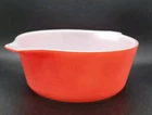 PYREX 1.5pt NO LID Casserole Dish Red Bowl 472 Trade Mark