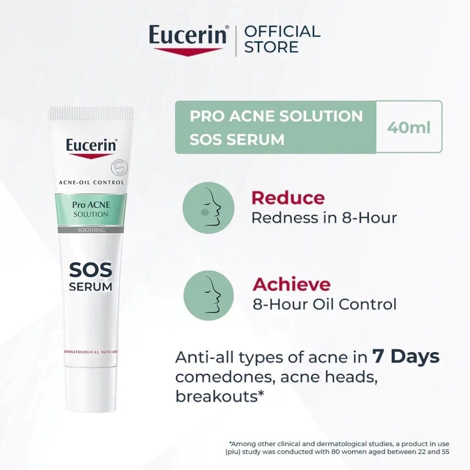 EUCERIN Pro Acne Solution SOS Serum 40 ml Reduce Redness Acne Prone Skin SHIP US - Image 2 of 4