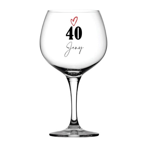 Personalised 40th Birthday Gin Glass Any Name Gifts for Her Girl Women ALL-32 - 第 1/3 張圖片