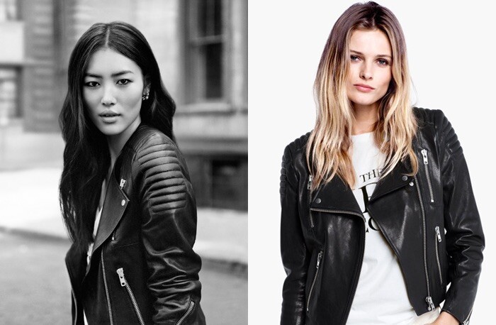 H&M New Icons Black Biker Leather Jacket Sz 4 (0/Xs) | eBay