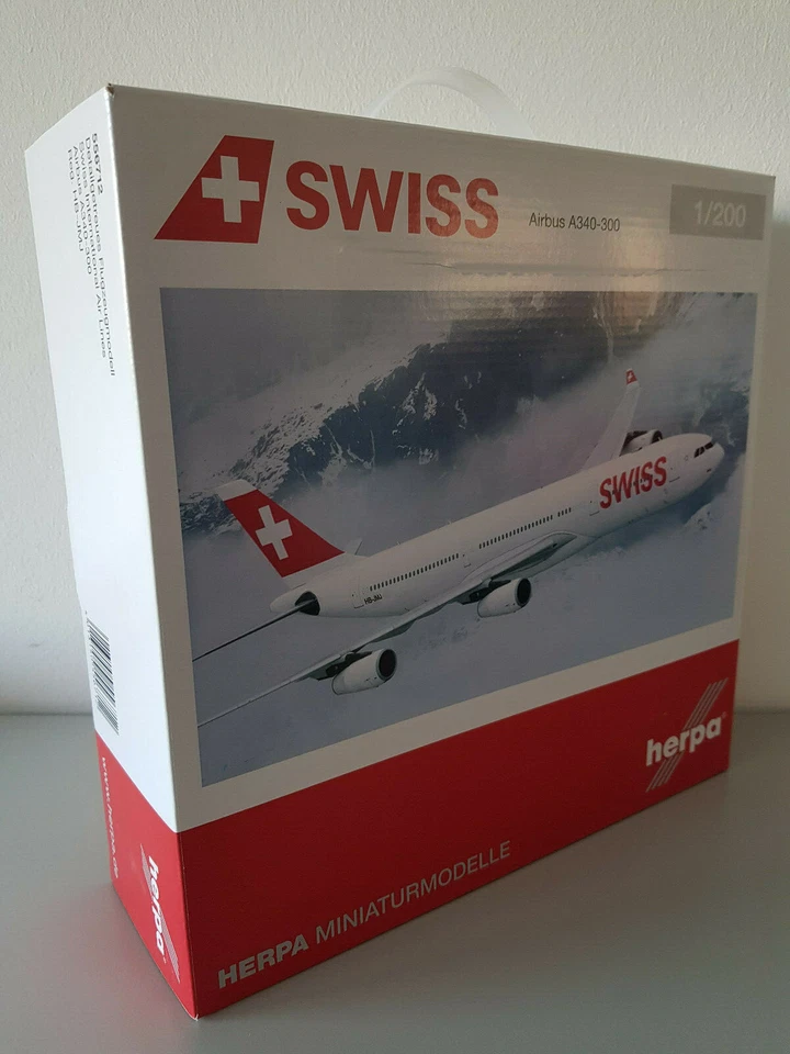 1:200 Herpa Wings 556712 Swiss International Air Lines Airbus A340-300, RARITÀ - Immagine 3 di 4