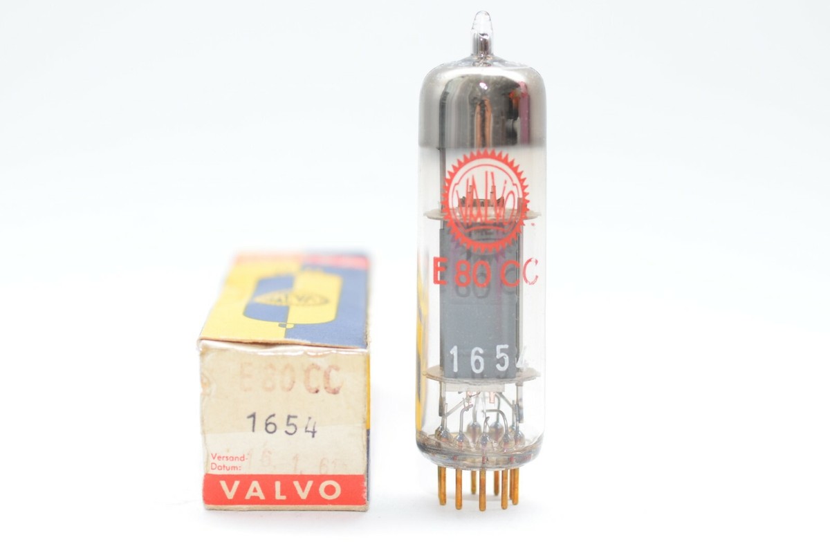 Valvo / Philips Heerlen E80CC Preamplifier Tube, O-Getter, Δ-Code