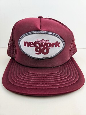 Vintage Bailey Network 90 Control System Patch Trucker Hat Snapback Dad Cap