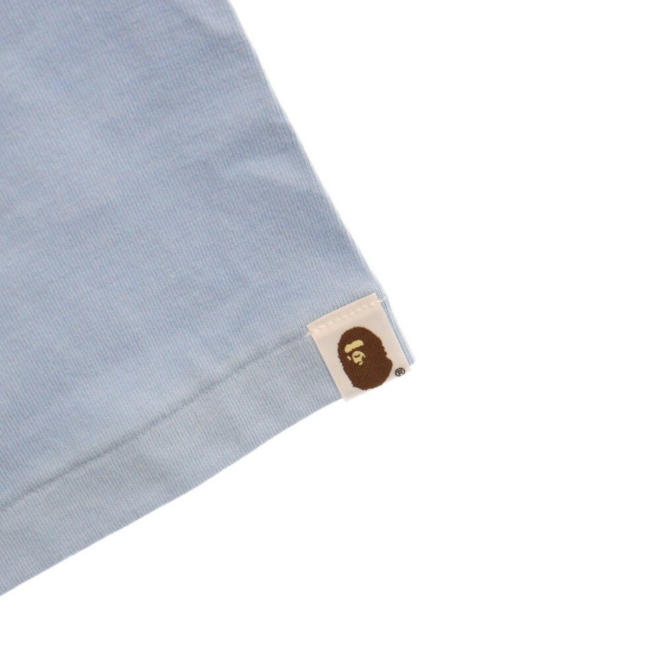 A BATHING APE TShirt Baby Milo Print XL Short Sleeve Cut and Sew Blue