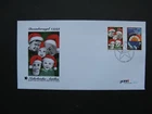 NETHERLANDS ANTILLES, cover FDC 1999, Christmas clock map millennium 2000