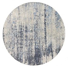 10' x 10' WoolSilk Blue Abstract Mosaic Design Hand Knotted Rug Square R62871