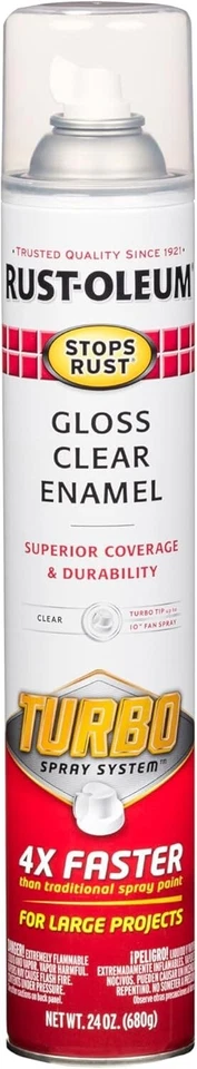 Rust-Oleum 353345 Stops Rust Turbo 24oz brilho transparente - Imagem 3 de 4